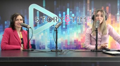Serena Zirpoli, CEO ed head hunter, che parla ai microfoni di StoryTime. Accanto a lei la radio speaker
